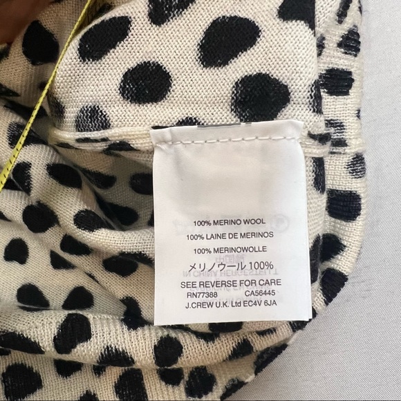 J Crew Merino Wool Pullover Sweater Womens Large Top Multicolor Leopard - Picture 9 of 11